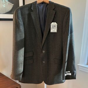 JOS. A. BANK 2 Button Tweed Blazer Size 41 R 100% Wool Tailored Fit